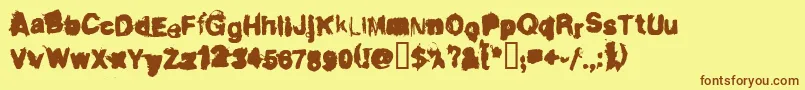 More about DIRTL Font DIRTL Font – Brown Fonts on Yellow Background