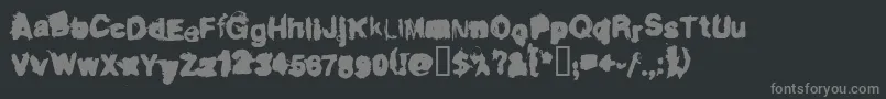 fuente DIRTL    – Fuentes Grises Sobre Fondo Negro