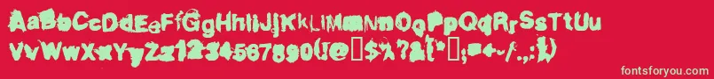 DIRTL    Font – Green Fonts on Red Background