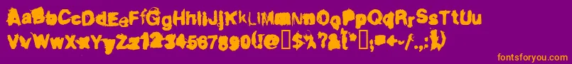 Police DIRTL    – polices orange sur fond violet