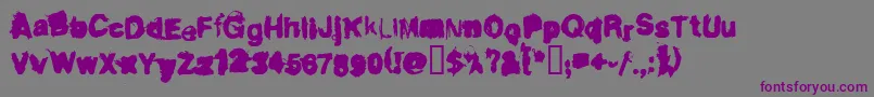 fuente DIRTL    – Fuentes Moradas Sobre Fondo Gris