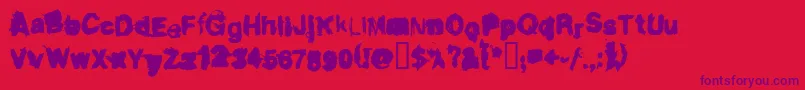 DIRTL    Font – Purple Fonts on Red Background