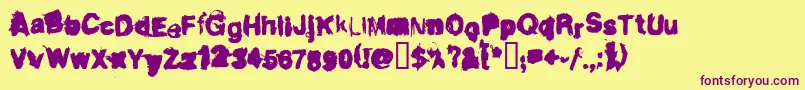 DIRTL    Font – Purple Fonts on Yellow Background