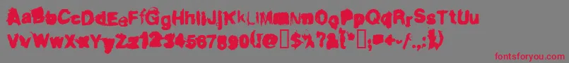 DIRTL    Font – Red Fonts on Gray Background