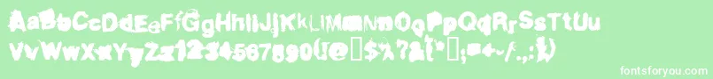 DIRTL    Font – White Fonts on Green Background