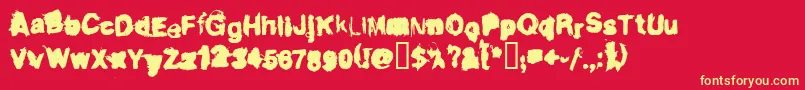 DIRTL    Font – Yellow Fonts on Red Background