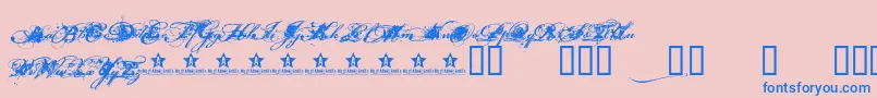 DIRTY    Font – Blue Fonts on Pink Background