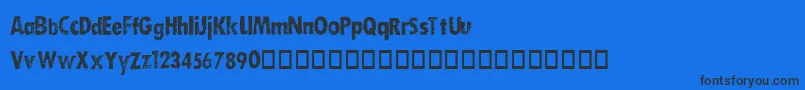 DIRTY    Font – Black Fonts on Blue Background