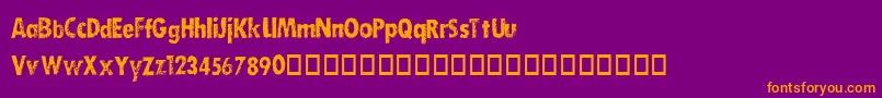 DIRTY    Font – Orange Fonts on Purple Background