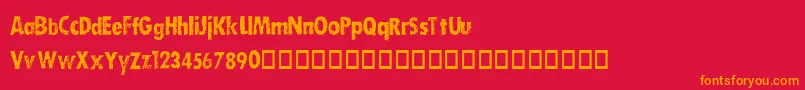 DIRTY    Font – Orange Fonts on Red Background
