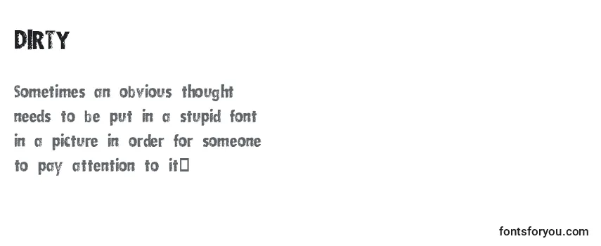 Review of the DIRTY    (125133) Font
