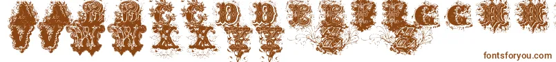 Dirty Ames 0 1 Font – Brown Fonts on White Background