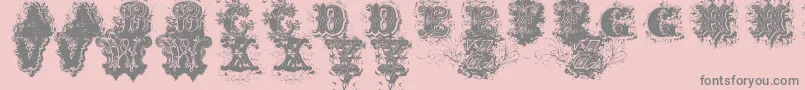 Dirty Ames 0 1-Schriftart – Graue Schriften auf rosa Hintergrund