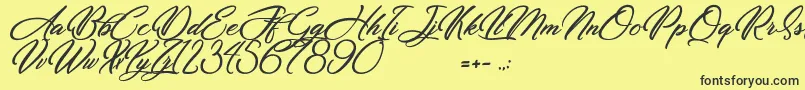 Dirty Bitch Font – Black Fonts on Yellow Background