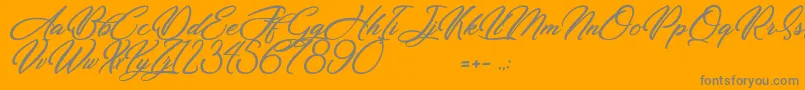 Dirty Bitch-Schriftart – Graue Schriften auf orangefarbenem Hintergrund