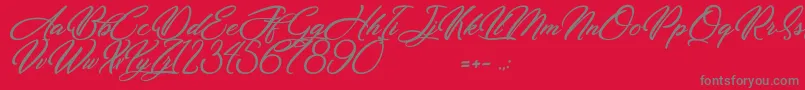 Dirty Bitch Font – Gray Fonts on Red Background