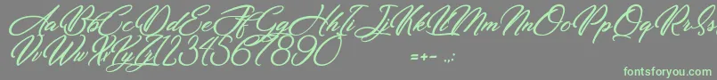 Dirty Bitch Font – Green Fonts on Gray Background