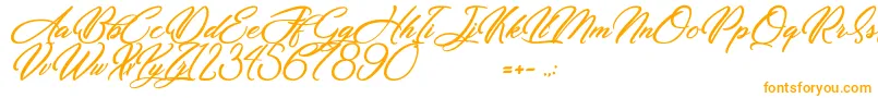 Dirty Bitch Font – Orange Fonts on White Background