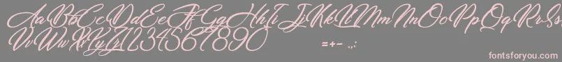 フォントDirty Bitch – 灰色の背景にピンクのフォント