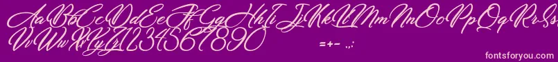 Dirty Bitch Font – Pink Fonts on Purple Background