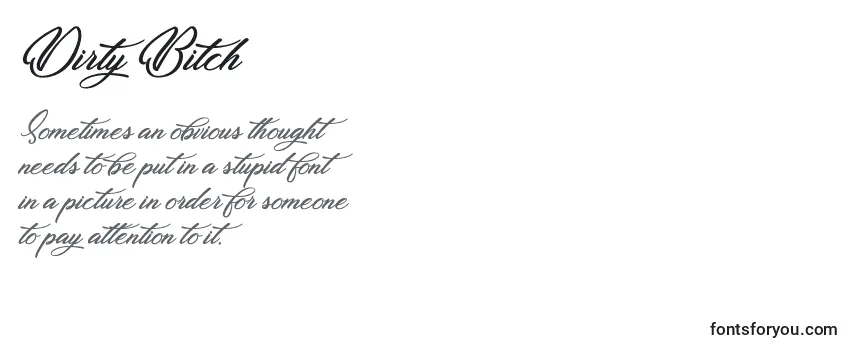 Schriftart Dirty Bitch