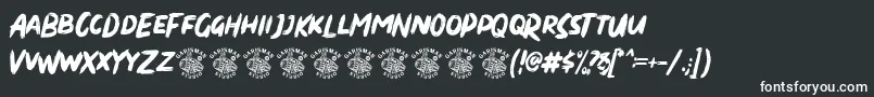 Dirty Brush Font – White Fonts on Black Background