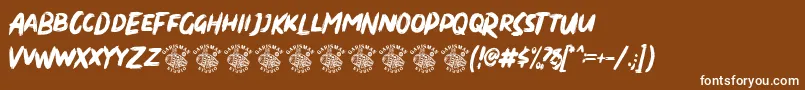 Dirty Brush Font – White Fonts on Brown Background