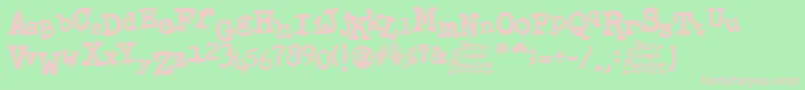 Dirty Classic Machine Font – Pink Fonts on Green Background