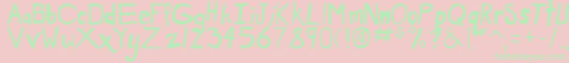 dirty duo Font – Green Fonts on Pink Background