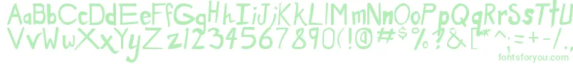 dirty duo Font – Green Fonts on White Background