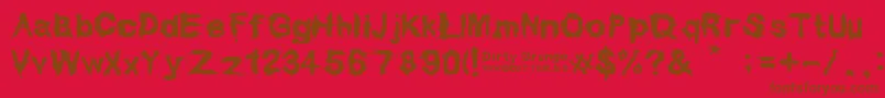 Dirty Grunge Font – Brown Fonts on Red Background