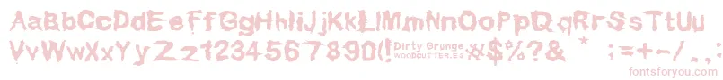 Dirty Grunge Font – Pink Fonts on White Background