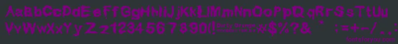 Dirty Grunge Font – Purple Fonts on Black Background