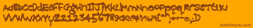Croobie Font – Brown Fonts on Orange Background