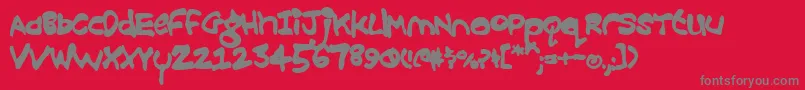 Croobie Font – Gray Fonts on Red Background