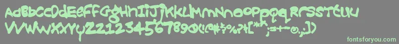 Croobie Font – Green Fonts on Gray Background