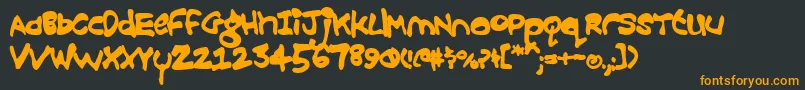 Croobie Font – Orange Fonts on Black Background