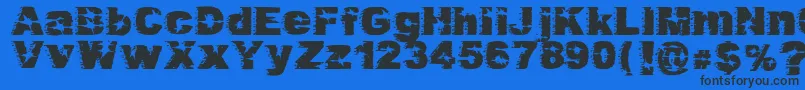 Dirty Harry Font – Black Fonts on Blue Background