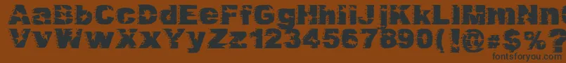 Dirty Harry Font – Black Fonts on Brown Background