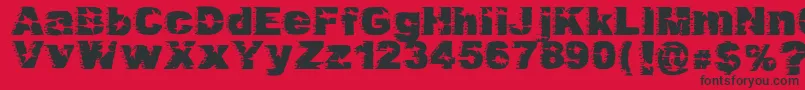 Dirty Harry Font – Black Fonts on Red Background