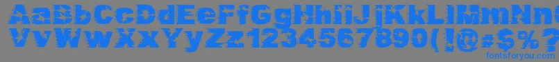 Dirty Harry Font – Blue Fonts on Gray Background