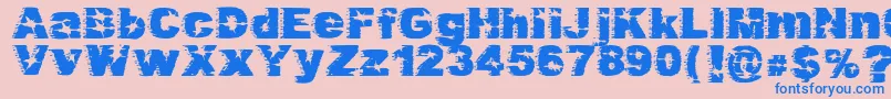 Dirty Harry Font – Blue Fonts on Pink Background