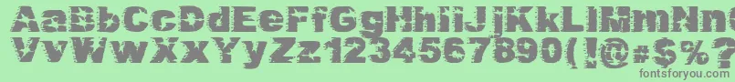 Dirty Harry Font – Gray Fonts on Green Background