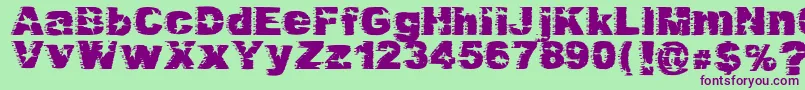 Dirty Harry Font – Purple Fonts on Green Background