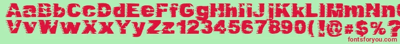 Dirty Harry Font – Red Fonts on Green Background