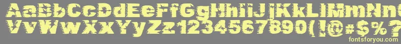 Dirty Harry Font – Yellow Fonts on Gray Background