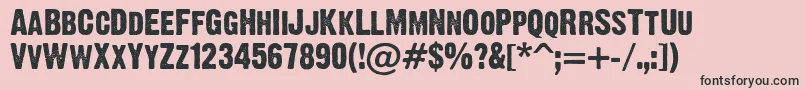 fuente Dirty Headline – Fuentes Negras Sobre Fondo Rosa