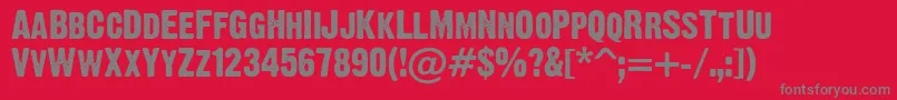 Dirty Headline Font – Gray Fonts on Red Background