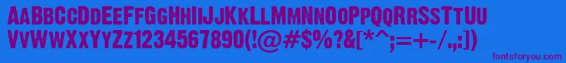Dirty Headline Font – Purple Fonts on Blue Background