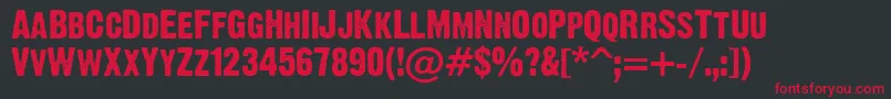 Dirty Headline Font – Red Fonts on Black Background